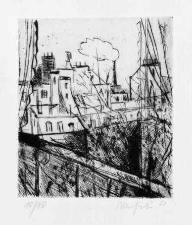 Alberto Manfredi, Rue Delambre seen through a window